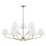 Capital Lighting Chadwick Nine Light Chandelier in Aged Brass - 456691AD-714