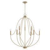 Capital Lighting Madison Nine Light Chandelier in Aged Brass - 447091AD