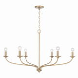 Capital Lighting Dolan Six Light Chandelier in Matte Brass - 449961MA