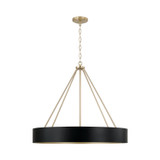 Capital Lighting Weller Four Light Chandelier in Matte Brass and Black - 453041RK