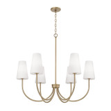 Capital Lighting Averitt Six Light Chandelier in Aged Brass - 455261AD-550