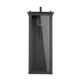 Capital Lighting Hunt One Light Outdoor Wall Lantern in Black - 934612BK-GL