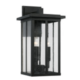 Capital Lighting Barrett Three Light Outdoor Wall Lantern in Black - 943832BK