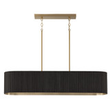 Capital Lighting Donovan Five Light Island Pendant in Black Stain and Matte Brass - 850751KR
