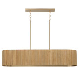 Capital Lighting Donovan Five Light Island Pendant in White Wash and Matte Brass - 850751WS