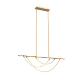 Alora Aryas LED Island Pendant in Vintage Brass - LP317448VB