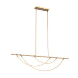 Alora Aryas LED Island Pendant in Vintage Brass - LP317460VB