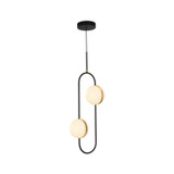 Alora Tagliato LED Pendant in Matte Black/Brushed Gold - PD302002MBBG