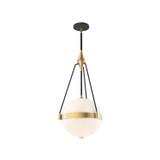 Alora Harmony Three Light Pendant in Brushed Gold/Glossy Opal Glass - PD406414BGGO