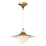 Alora Fuji One Light Pendant in Brushed Gold/Opal Matte Glass - PD525113BGOP