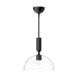 Alora Jude One Light Pendant in Clear Glass/Matte Black - PD563012MBCL