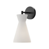 Alora Betty One Light Wall Sconce in Matte Black/Opal Glass - WV473706MBOP