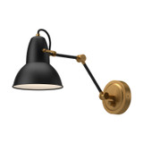 Alora Felix One Light Vanity in Aged Gold/Matte Black - WV576027MBAG