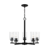 Generation Lighting Oslo Five Light Chandelier in Midnight Black - 31171-112