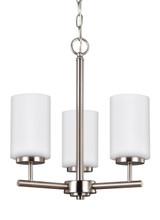 Generation Lighting Oslo Three Light Chandelier in Brushed Nickel - 31160-962
