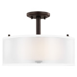 Generation Lighting Elmwood Park Two Light Semi-Flush Mount in Bronze - 7737302-710