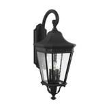 Generation Lighting Cotswold Lane Three Light Outdoor Wall Lantern in Black - OL5424BK