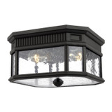 Generation Lighting Cotswold Lane Two Light Outdoor Flush Mount in Black - OL5433BK
