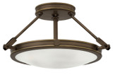 Hinkley Collier LED Semi-Flush Mount in Light Oiled Bronze - 3381LZ