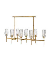 Hinkley Ana LED Linear Chandelier in Heritage Brass - 38256HB