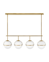 Hinkley Hollis LED Linear Chandelier in Heritage Brass - 39675HB