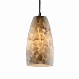 Justice Designs Alabaster Rocks One Light Pendant in Dark Bronze - ALR-8816-28-DBRZ