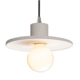 Justice Designs Radiance One Light Pendant in Bisque - CER-6325-BIS-NCKL-BKCD