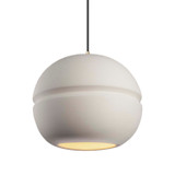 Justice Designs Radiance One Light Pendant in Bisque - CER-6415-BIS-ABRS-BKCD