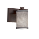 Justice Designs Textile LED Wall Sconce in Dark Bronze - FAB-8441-10-GRAY-DBRZ-LED1-700
