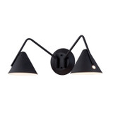 Justice Designs Zag LED Wall Sconce in Matte Black - Textured - NSH-4242-MBTX