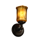 Justice Designs Veneto Luce One Light Wall Sconce in Dark Bronze - GLA-8521-16-AMBR-DBRZ