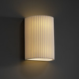 Justice Designs Porcelina Two Light Wall Sconce in Faux Porcelain Resin - PNA-0945-PLET
