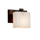 Justice Designs Porcelina One Light Wall Sconce in Dark Bronze - PNA-8447-55-PLET-DBRZ