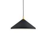 Kuzco Lighting Dorothy One Light Pendant in Black With Gold Detail - 493118-BK/GD