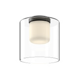 Kuzco Lighting Birch LED Flush Mount in Black/Clear - FM53509-BK/CL