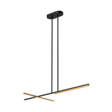 Kuzco Lighting Shift LED Linear Pendant in Black/Brushed Gold - LP28748-BK/BG-UNV