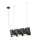 Kuzco Lighting Domino LED Linear Pendant in Black - LP17435-BK-UNV