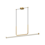 Kuzco Lighting Vesper LED Linear Pendant in Brushed Gold - LP73048-BG