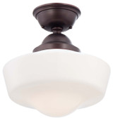 Minka-Lavery One Light Semi Flush Mount in Brushed Bronze - 2257-576