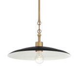 Minka-Lavery York One Light Pendant in Natural Brass - 296-858