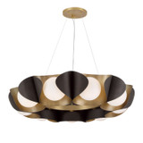 Minka-Lavery Flare Nine Light Pendant in Legacy Brass & Dark Bronze - 3779-855