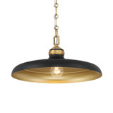 Minka-Lavery Crowne One Light Pendant in Legacy Brass & Dark Matte Blac - 3935-876
