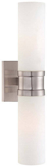 Minka-Lavery Two Light Wall Sconce in Brushed Nickel - 4462-84