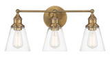 Minka-Lavery Barwell Three Light Bath Vanity in Oxidized Aged Brass - 5683-923