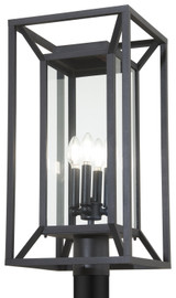 Minka-Lavery Harbor View Four Light Outdoor Post Mount in Sand Coal - 71266-66-C