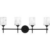 Quoizel Aria Four Light Bath in Matte Black - ARI8631MBK