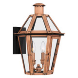 Quoizel Burdett Two Light Outdoor Wall Lantern in Aged Copper - BURD8413AC