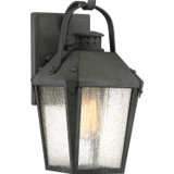 Quoizel Carriage One Light Outdoor Wall Lantern in Mottled Black - CRG8406MB