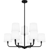 Quoizel Gallagher Nine Light Chandelier in Matte Black - GGR5032MBK