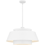 Quoizel Lumi Three Light Pendant in Matte White - LMI2824W
